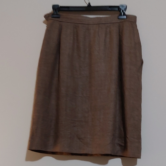 Saint laurent rive gauche silk skirt size 38 - Picture 1 of 7
